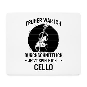 Cello Cellospieler Cellist - Mousepad (Querformat) - Weiß - Vorne