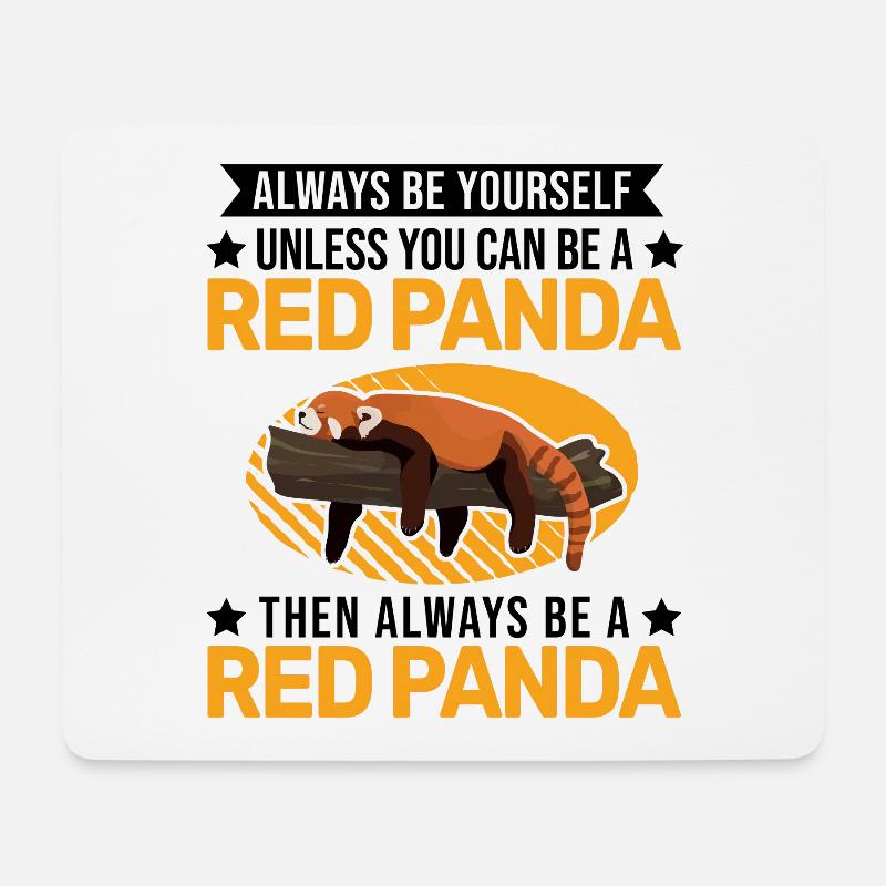 Red Panda Gift Red Panda - Mouse Pad (horizontal) - white