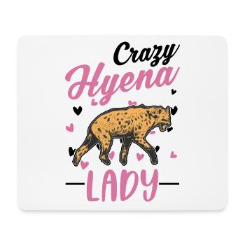 Verrückte Hyänen Lady Erdwolf Hyena - Mousepad (Querformat) - Weiß - Vorne
