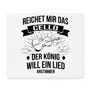 Cello Cellospieler Cellist - Mousepad (Querformat) - Weiß - Vorne