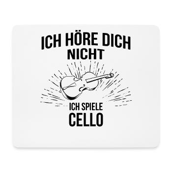 Cello Cellospieler Cellist - Mousepad (Querformat) - Weiß - Vorne
