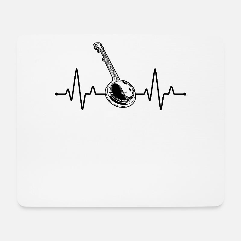 Banjo Banjospieler Banjoist - Mousepad (Querformat) - Weiß