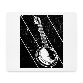 Banjo Banjo joueur Banjoïste - Tapis de souris (format paysage) - blanc - Devant