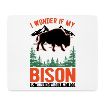 Buffalo Gift Bison Buffallo Water Buffalo - Mouse Pad (horizontal) - white - Front