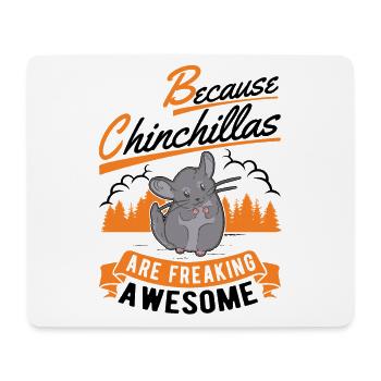 Parce que les chinchillas sont géniaux - Tapis de souris (format paysage) - blanc - Devant