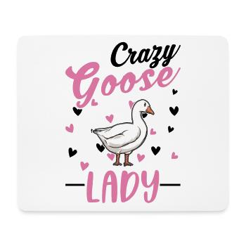 Crazy Goose lady geese goose breeder - Mouse Pad (horizontal) - white - Front