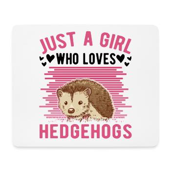 Hedgehog Girl Prickly - Mouse Pad (horizontal) - white - Front