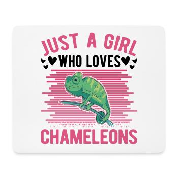 Chameleon Girl Chameleon - Mouse Pad (horizontal) - white - Front
