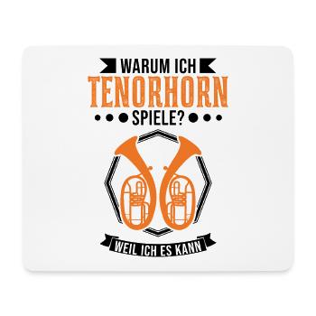 Tenorhorn Tenorhornist Tenorhornspieler - Mousepad (Querformat) - Weiß - Vorne
