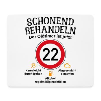 22. Geburtstag Schonend Behandeln Oldtimer Ist 22 - Mousepad (Querformat) - Weiß - Vorne