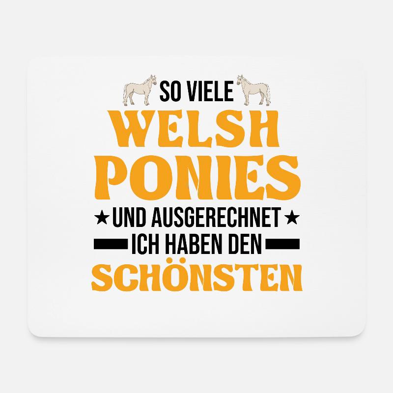Welsh Pony Reiterin - Mousepad (Querformat) - Weiß