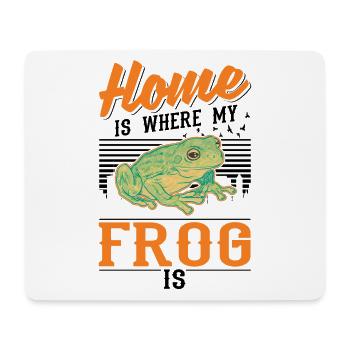 La maison est l’endroit où se trouve ma grenouille - Tapis de souris (format paysage) - blanc - Devant
