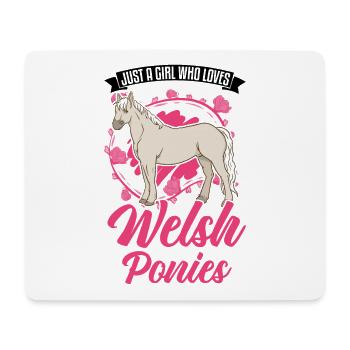 Just a girl who loves Welsh Ponies - Mousepad (Querformat) - Weiß - Vorne
