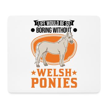 Cavalier de poney gallois - Tapis de souris (format paysage) - blanc - Devant