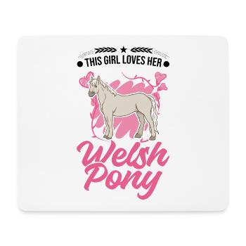 Welsh Pony Mädchen - Mousepad (Querformat) - Weiß - Vorne