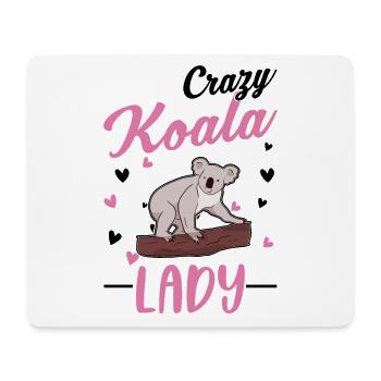 Verrückte Koala Frau - Mousepad (Querformat) - Weiß - Vorne