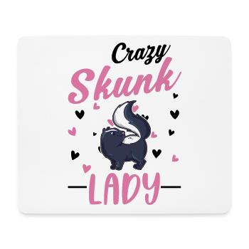 Verrückte Stinktier Frau - Mousepad (Querformat) - Weiß - Vorne
