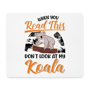Koala Cadeau Koala Ours - Tapis de souris (format paysage) - blanc - Devant