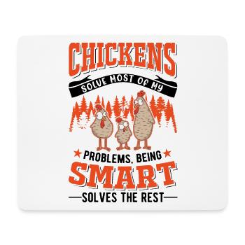 Poulets Élevage de poulets Éleveur de poulets - Tapis de souris (format paysage) - blanc - Devant