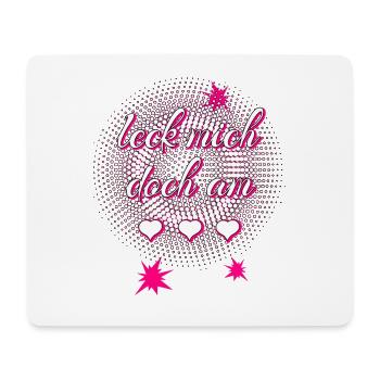 leck mich doch am ... pink - Mousepad (Querformat) - Weiß - Vorne
