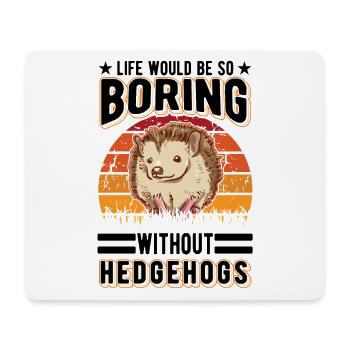 Hedgehog Gift Stacheligel - Mouse Pad (horizontal) - white - Front