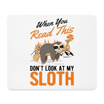 Faultier Geschenk Sloth - Mousepad (Querformat) - Weiß - Vorne