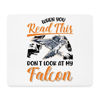 Falke Falkner Turmfalke Falknerei Falkner - Mousepad (Querformat) - Weiß - Vorne