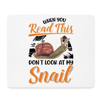 Schnecke Geschenk Weinbergschnecke - Mousepad (Querformat) - Weiß - Vorne