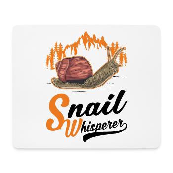 Schnecken Flüsterer Snail Whisperer - Mousepad (Querformat) - Weiß - Vorne