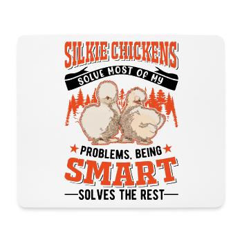 Silk Chicken Gift Silkie Chicken Silkie Chicken - Mouse Pad (horizontal) - white - Front