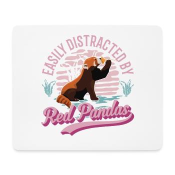 Facilement distrait par les pandas roux Roter Panda - Tapis de souris (format paysage) - blanc - Devant