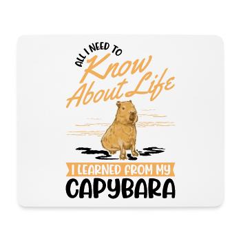Capybara Wasserschwein Capibara - Mousepad (Querformat) - Weiß - Vorne