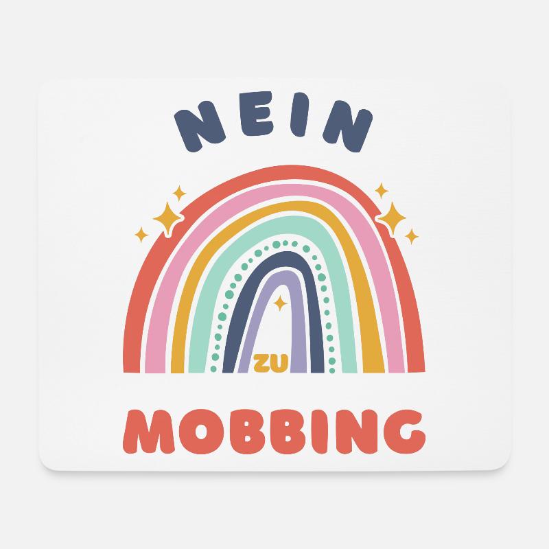 Nein zu Mobbing - Stoppt Mobbing! - Mousepad (Querformat) - Weiß