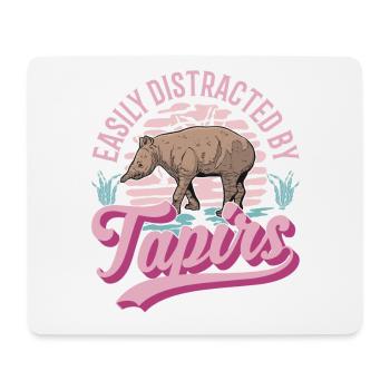 Easily distracted by Tapirs - Mousepad (Querformat) - Weiß - Vorne