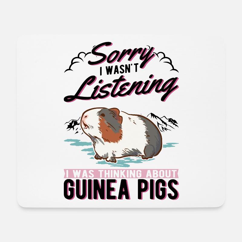 Cochon d’Inde Cadeau Cochon d’Inde - Tapis de souris (format paysage) - blanc