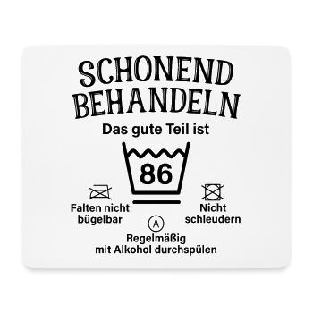 86. Geburtstag Schonend Behandeln 86 Teil Ist 86 - Mousepad (Querformat) - Weiß - Vorne