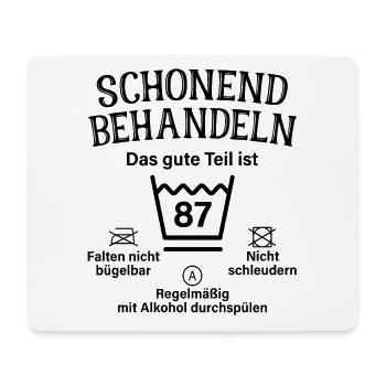 87. Geburtstag Schonend Behandeln 87 Teil Ist 87 - Mousepad (Querformat) - Weiß - Vorne
