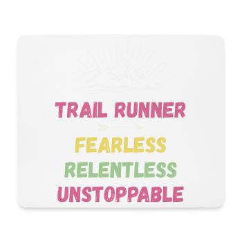 Trail Runner - Intrépide. Implacable. Imparable. - Tapis de souris (format paysage) - blanc - Devant