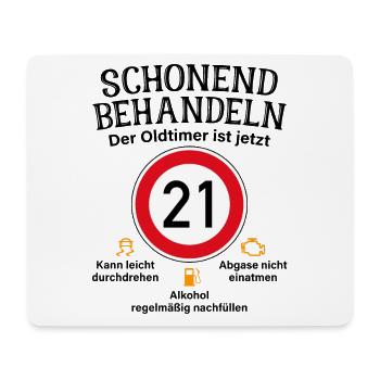 21. Geburtstag Schonend Behandeln Oldtimer Ist 21 - Mousepad (Querformat) - Weiß - Vorne
