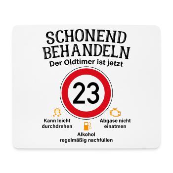 23. Geburtstag Schonend Behandeln Oldtimer Ist 23 - Mousepad (Querformat) - Weiß - Vorne