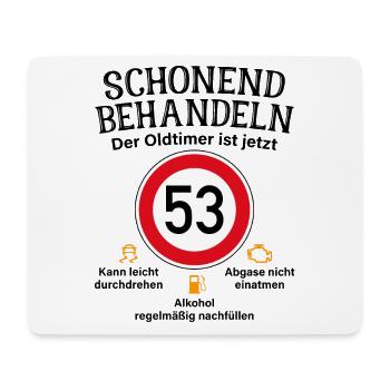 53. Geburtstag Schonend Behandeln Oldtimer Ist 53 - Mousepad (Querformat) - Weiß - Vorne