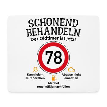 78. Geburtstag Schonend Behandeln Oldtimer Ist 78 - Mousepad (Querformat) - Weiß - Vorne