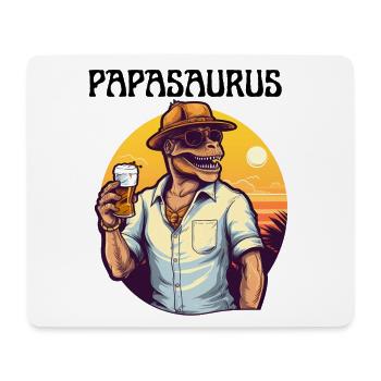 Papa saurus familles de dinosaures Dino Papasaurus - Tapis de souris (format paysage) - blanc - Devant