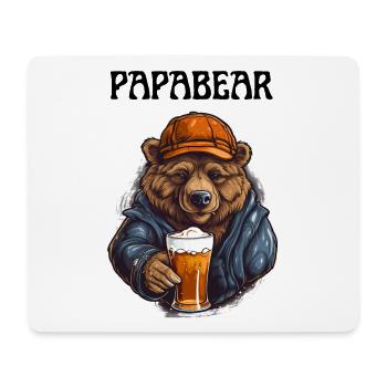 Papa Bear fier Papa papa fier papa - Tapis de souris (format paysage) - blanc - Devant