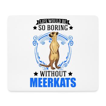 Erdmännchen Geschenk Meerkat - Mousepad (Querformat) - Weiß - Vorne