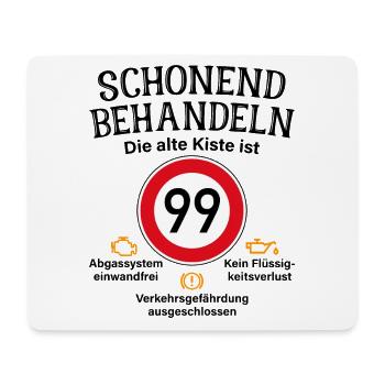 99. Geburtstag Schonend Behandeln 99 Alte Kiste 99 - Mousepad (Querformat) - Weiß - Vorne