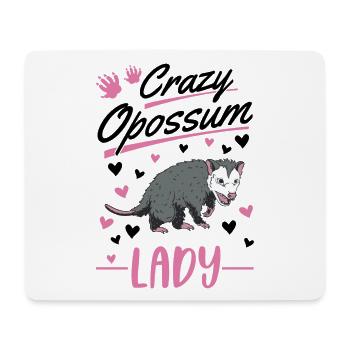 Opossum fou Femme Marsupial de l’opossum - Tapis de souris (format paysage) - blanc - Devant