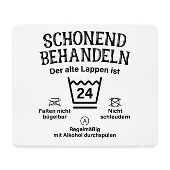 24. Geburtstag Schonend Behandeln Alte Lappen 24 - Mousepad (Querformat) - Weiß - Vorne
