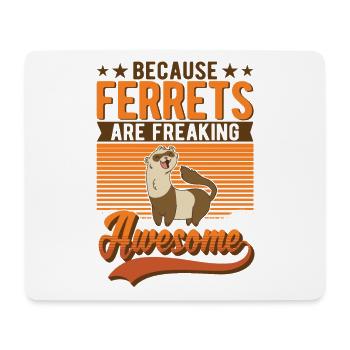 Cadeau furet - Tapis de souris (format paysage) - blanc - Devant