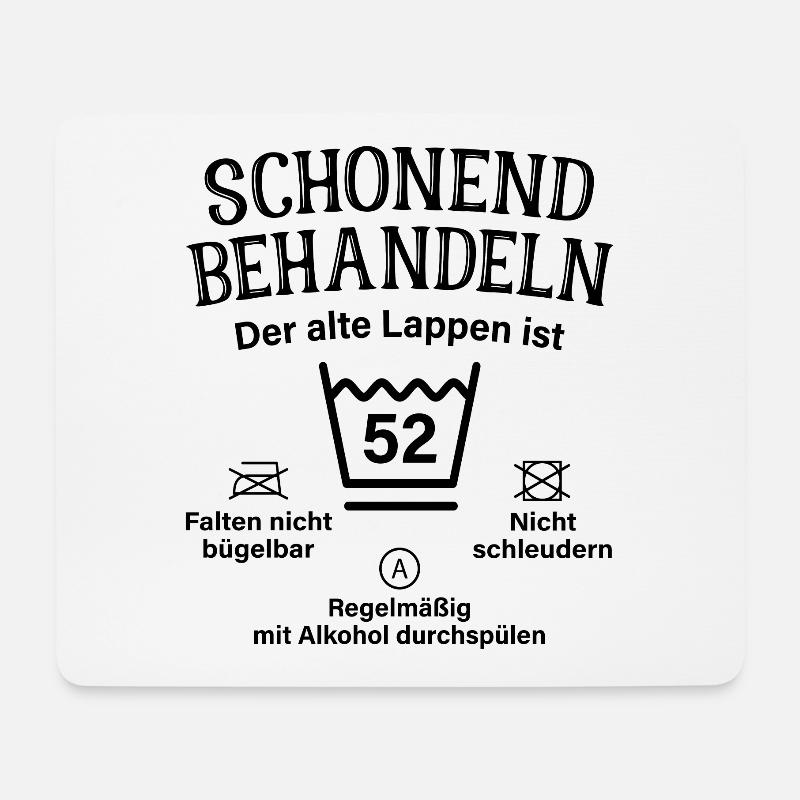 52. Geburtstag Schonend Behandeln Alte Lappen 52 - Mousepad (Querformat) - Weiß